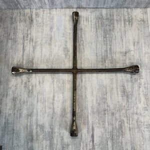 Vintage Gray Olson 320 4 Way Lug Nut Wrench Tire Iron Canada Rare